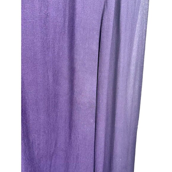 Aritzia Babaton Womens Blouse Silk Semi Sheer Button Up Shirt Purple Size XS - Picture 10 of 12